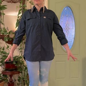 Carhartt Force Ridgefield Shirt Dark Teal/Emerald